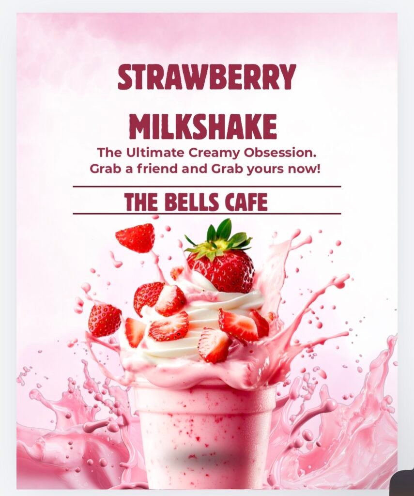 Strawberry milkshake social media campaign design by ML Media Co